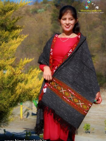 Himalayan Women Wool Shawl Purely Hand Woven Handloom